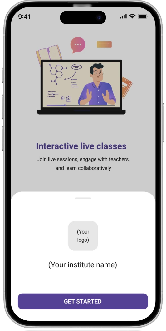Mobile preview of your branded platform